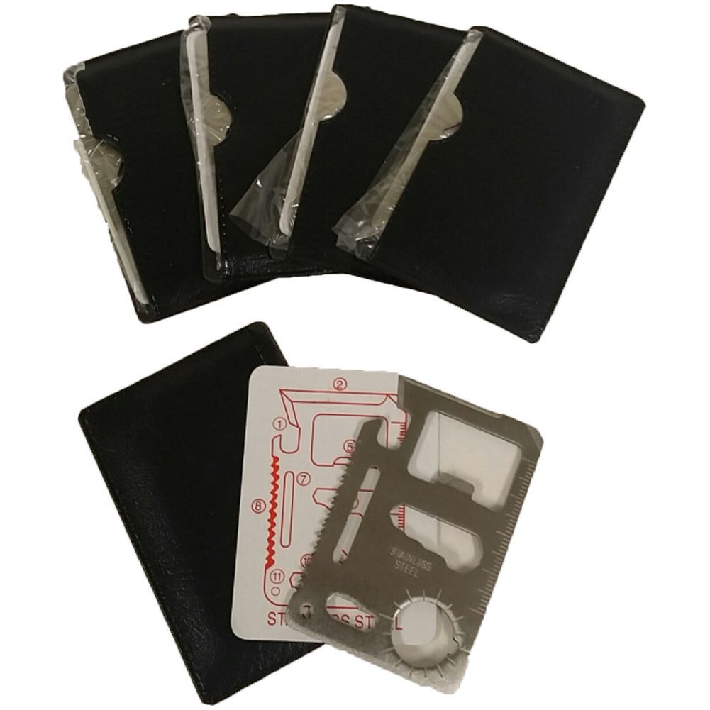 5x SURVIVAL MULTITOOL CARD WERKZEUG WANDERN CAMPING OUTDOOR KARTE SÄGE EDELSTAHL