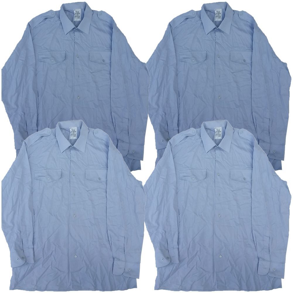 Schweizer Zivilschutz Hemden 4er Pack Hemd blau grau Größen mixed
