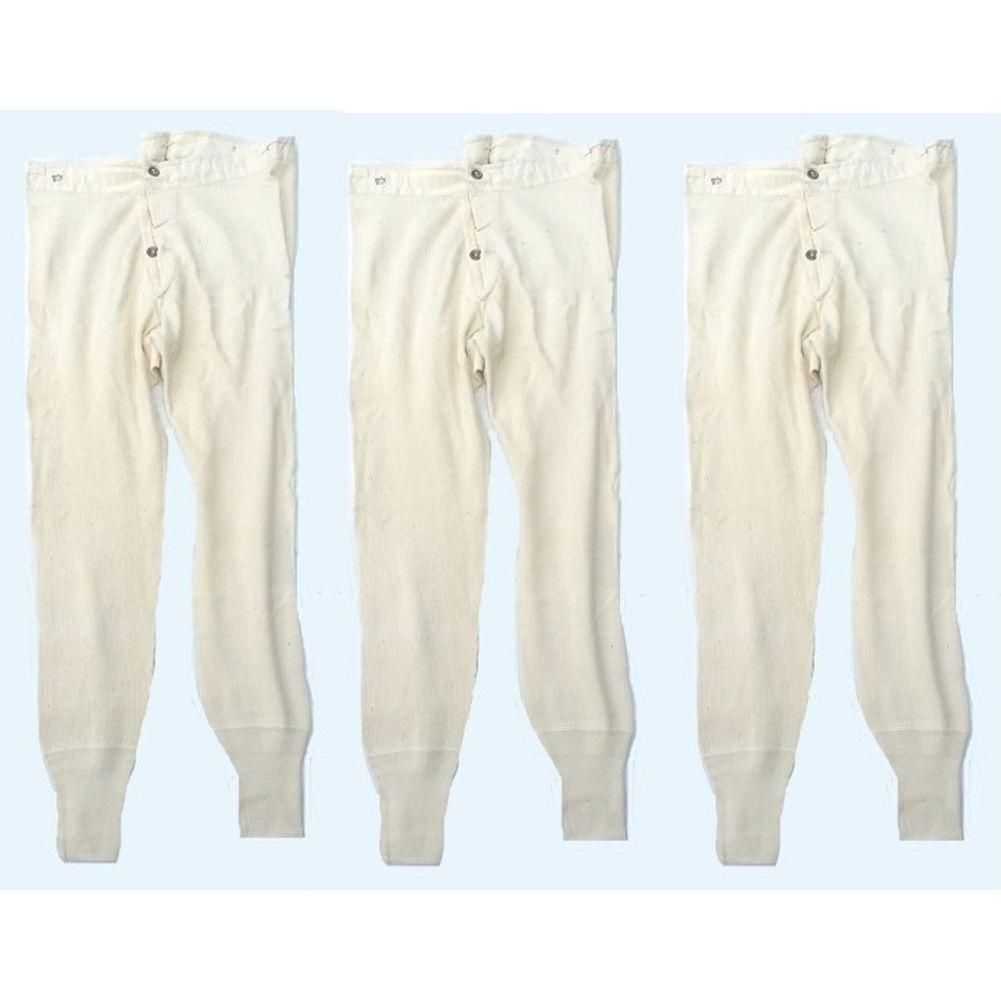 3 Stück Schwedische Armee Unterhose mit Knöpfen Baumwolle 2. Weltkrieg selten