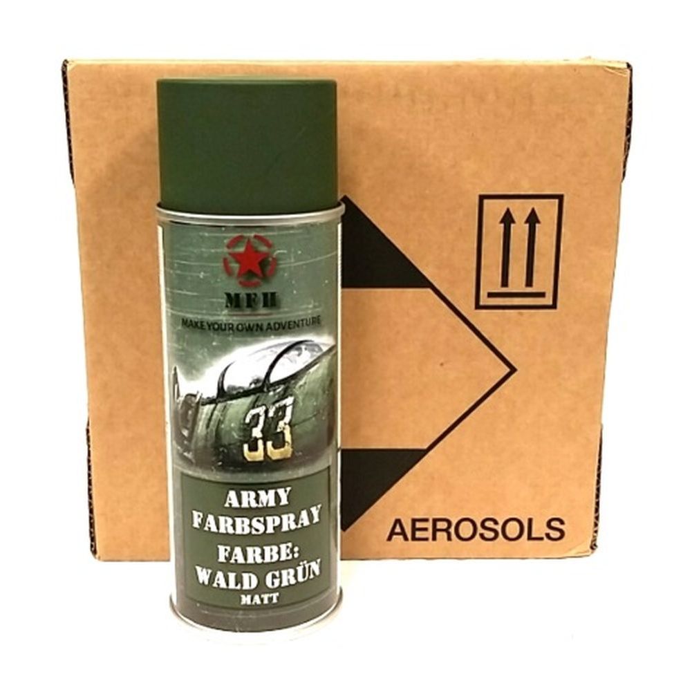 6 DS BW Army Farbspraydosen Sprüh Armeelack a.400ml Wald Grün matt