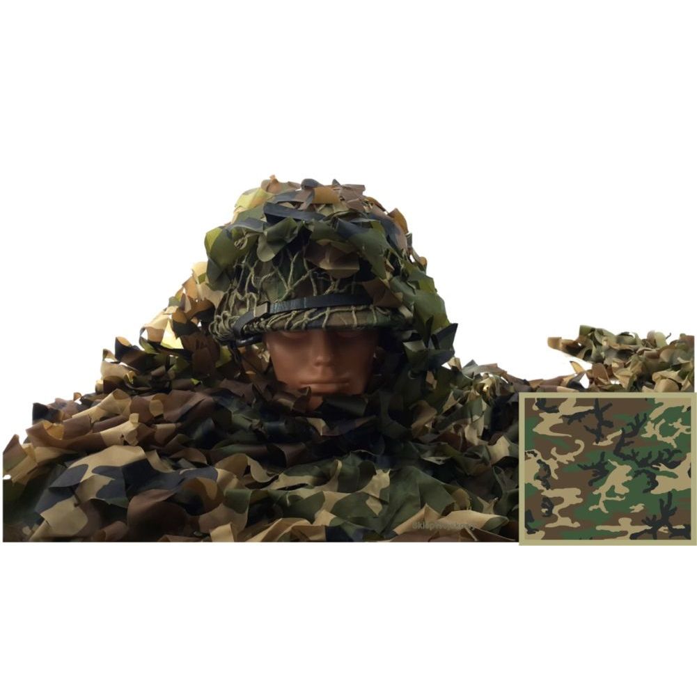 1,5m x 2m Tarnnetz us woodland 3d Tarn Army Netz Tarnung 3,83 Euro m²