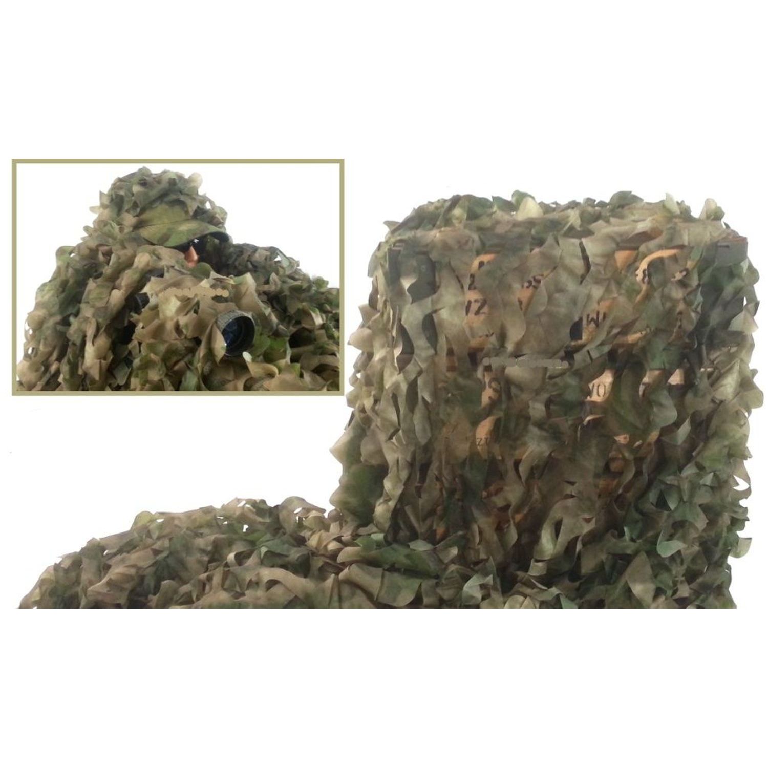 1,5m x 2m Tarnnetz flecktarn FG CAMO 3D Tarn Army Netz Tarnung 3,83 Euro m²