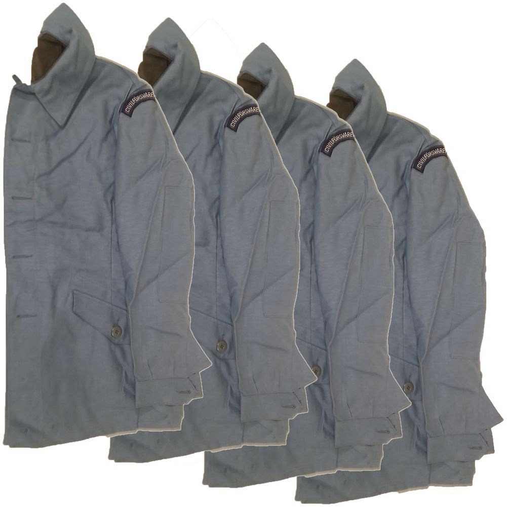 Gr. 48 Org. schwedische Feldjacke blau Zivilverteidigung Arbeitsjacke 4er Pack