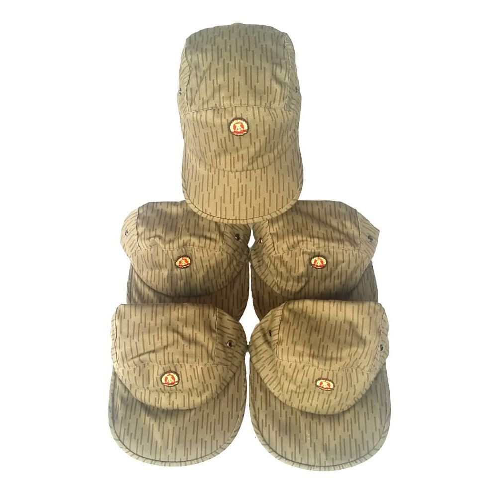 5er Pack Original NVA strichtarn Schildmütze Mütze Kappe Basecap DDR