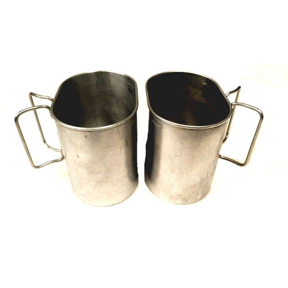 2 Stk. Schweizer Armee Swiss Army Original Trinkbecher Tasse Alu Camping Outdoor