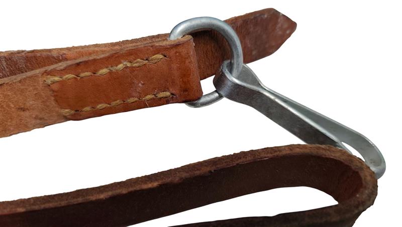Lederriemen mit Karabiner Ledergurt Schweizer Armee 180cm