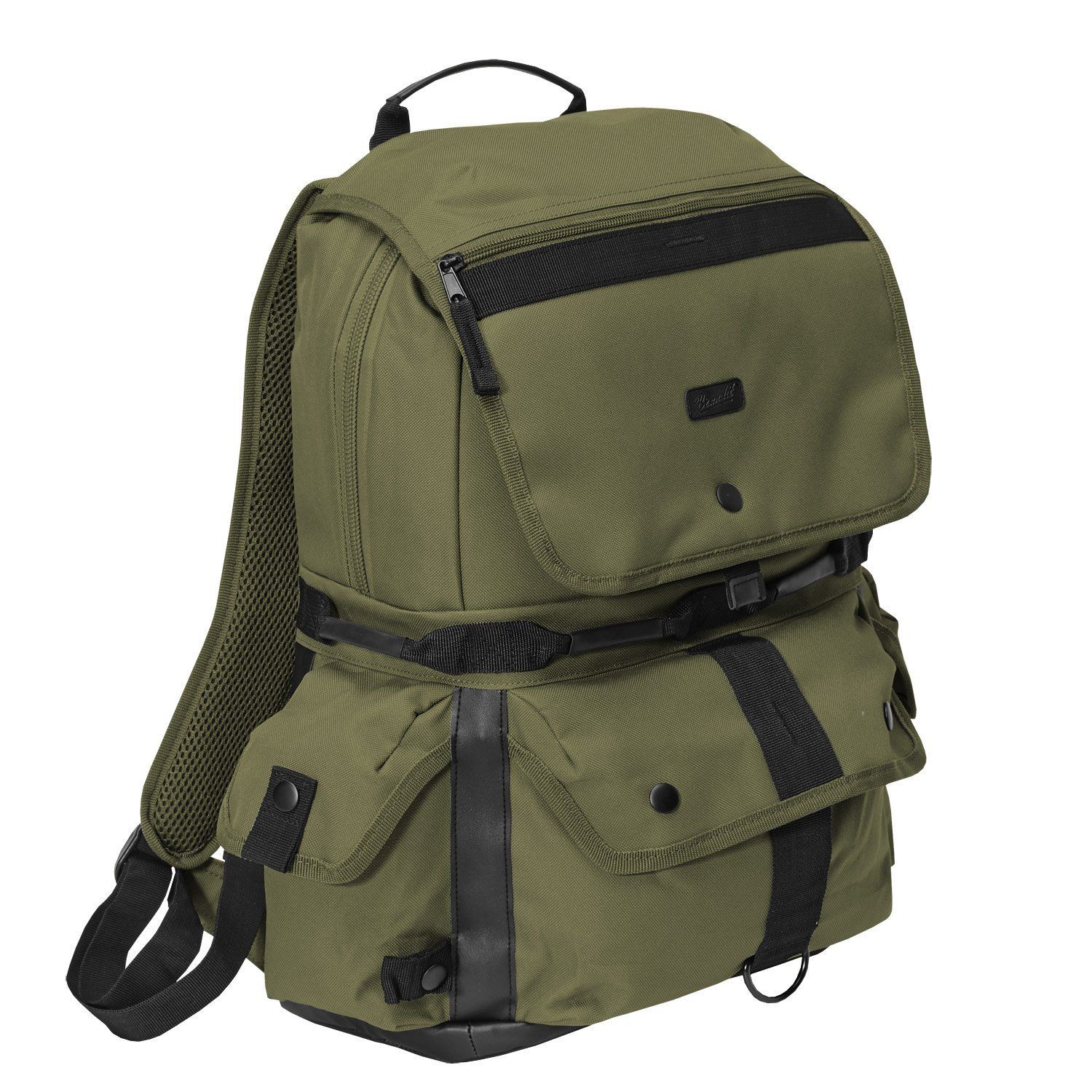 Brandit North Trail Backpack Rucksack Schul Uni Tasche Retro Design olive